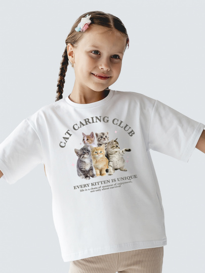 Футболка оверсайз "Cat Club"