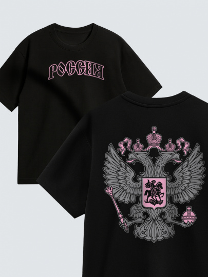 Футболка "Герб розовый"