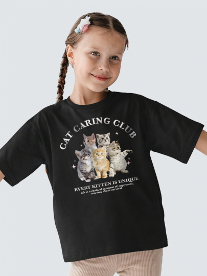 Футболка оверсайз "Cat Club"