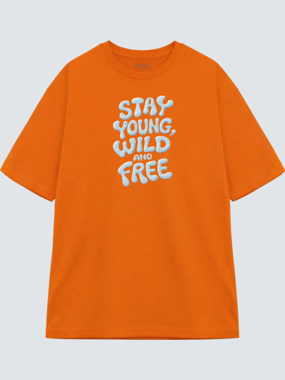 Футболка оверсайз "Stay young wh"